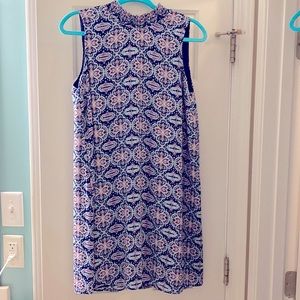 Blue Pink Boho Tile Dress